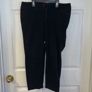 Womens straight leg stretchy black dress pants
